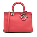 Rosafarbene mittelgroße Diorissimo-Umhängetasche von Dior
