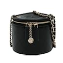 Black Chanel CC Round Vanity Bag