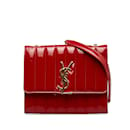 Red Saint Laurent Patent Vicky Crossbody Bag