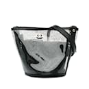 Gray Chanel Camellia PVC Bucket Bag