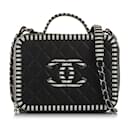 Black Chanel Medium Caviar CC Filigree Vanity Bag