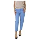 Sky blue cotton cropped trousers - size UK 6 - Emilio Pucci
