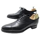 NEW EDWARD GREEN CHELSEA OXFORD SHOES 115650 7.5 8 41.5 42 black leather - Autre Marque
