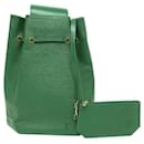 VINTAGE LOUIS VUITTON SEAU BACKPACK IN GREEN EPI LEATHER BACKPACK BAG - Louis Vuitton