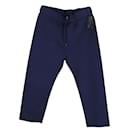 Pantaloni con zip elasticizzata Marni in viscosa blu