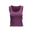 Purple Chanel Fall/Winter 2003 Sleeveless Cashmere Top Size FR 42