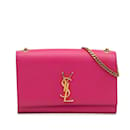 Petit sac à bandoulière rose Saint Laurent Monogram Kate