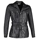 Saint Laurent Saharienne Jacket in Black Lambskin Leather