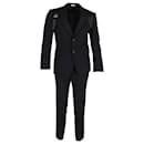 Alexander McQueen Harness Two-Piece Suit Set in Black Wool - Alexander Mcqueen