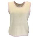 Chanel Light Green / Pink Sleeveless Cashmere Knit Sweater - Autre Marque