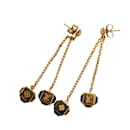 Gold Louis Vuitton Gamble Drop Earrings