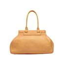 Tan Moynat Leather Pauline Shoulder Bag
