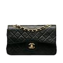Black Chanel Small Classic Lambskin lined Flap Bag