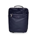 Black Nylon Rolling Suitcase Trolley Luggage Travel Bag - Prada