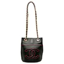 Chanel Black CC Lambskin Leather Shoulder Bag