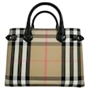 Burberry Banner Tote House Check Derby Canvas Shoulder Bag New