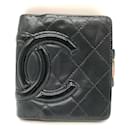 Chanel Cambon Ligne Wallet Leather Short Wallet in Fair condition
