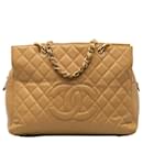 Chanel CC Caviar Expandable Tote Leather Tote Bag in Good condition