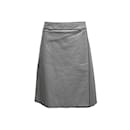 Grey Prada 2018 Leather Skirt Size IT 46