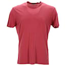 Tom Ford Rundhals-T-Shirt aus rotem Lyocell
