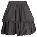 Jason Wu Tiered Skirt in Black Cotton