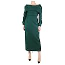 Dark green off-shoulder dress - size UK 8 - Autre Marque
