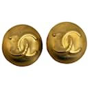 Chanel Gold CC Clip On Earrings