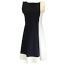 Chiara Boni La Petite Robe Black / Ivory Sleeveless Bateau Neck Nylon Dress - Autre Marque