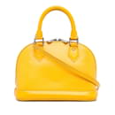 Cartable jaune Louis Vuitton Epi Alma BB