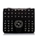 Black Gucci Interlocking G Suede Crystal Crossbody Bag