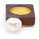 IRON Ring Yellow Gold and Baroque Pearl. - Autre Marque