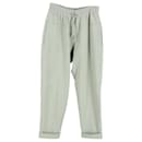 Brunello Cucinelli Drawstring-Waist Sweatpants in Green Cashmere