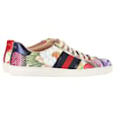 Gucci Floral Snake Ace Sneakers in Multicolor Leather
