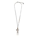 Light Gold Metal Coco Mademoiselle Figurine Pendant Necklace - Chanel