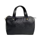 Loewe Anagram Leather Boston Bag Leather Handbag in Good condition