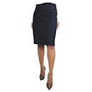 Black wool and silk-blend skirt - size UK 14 - Gucci