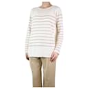 Cream striped sweater - size UK 12 - Loro Piana