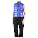 Blue quilted down gilet - size UK 10 - Moncler