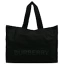 Burberry Black Logo Shopper Nylon Tote