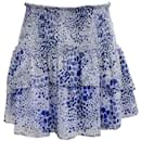 Ramy Brook Blue / White Ruched Mini Skirt - Autre Marque