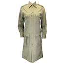 Grünes Utility-Kleid aus Baumwolle im Militärstil von Jean Paul Gaultier Femme - Autre Marque