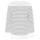 White/Navy Striped Sweat Shirt - Loro Piana