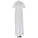 White Pique Polo Maxi Dress - Prada
