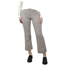Beige check trousers - size UK 8 - Autre Marque