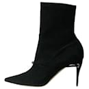 Black suede pointed toe boots - size EU 41 - Autre Marque