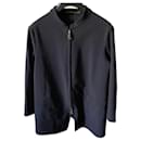 M+F girbaud black zipped jacket, T mandarin collar. 40 - vintage - Marithé et François Girbaud