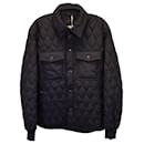 Tom Ford Leather-Trimmed Quilted Shell Jacket in Black Polyester