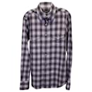 Tom Ford Plaid Western-Style Button-Up Shirt in Multicolor Cotton