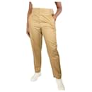 Tan satin cotton trousers - size UK 12 - Isabel Marant
