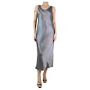Grey sleeveless satin dress - size UK 12 - Autre Marque